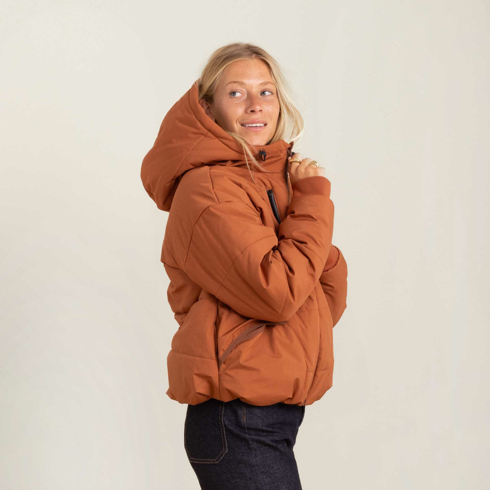 Roark Warm Puffer Jacket in Orange