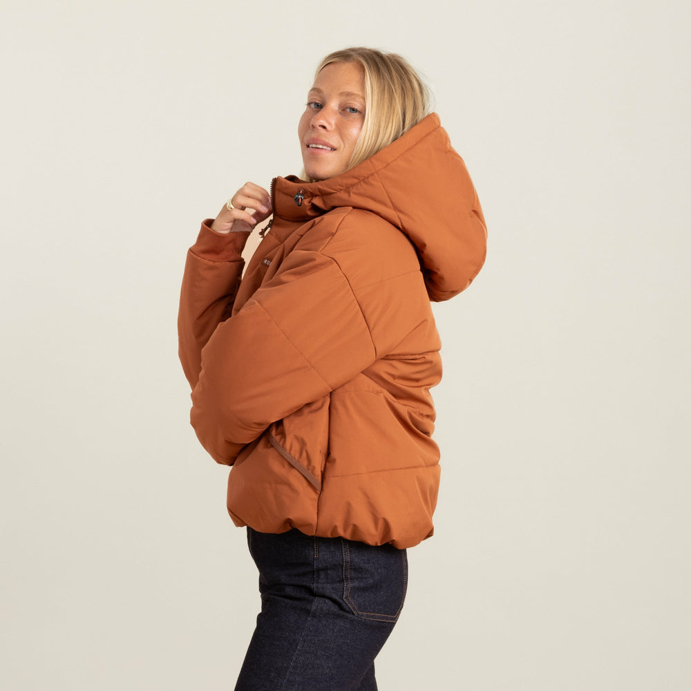 Roark Warm Puffer Jacket in Orange