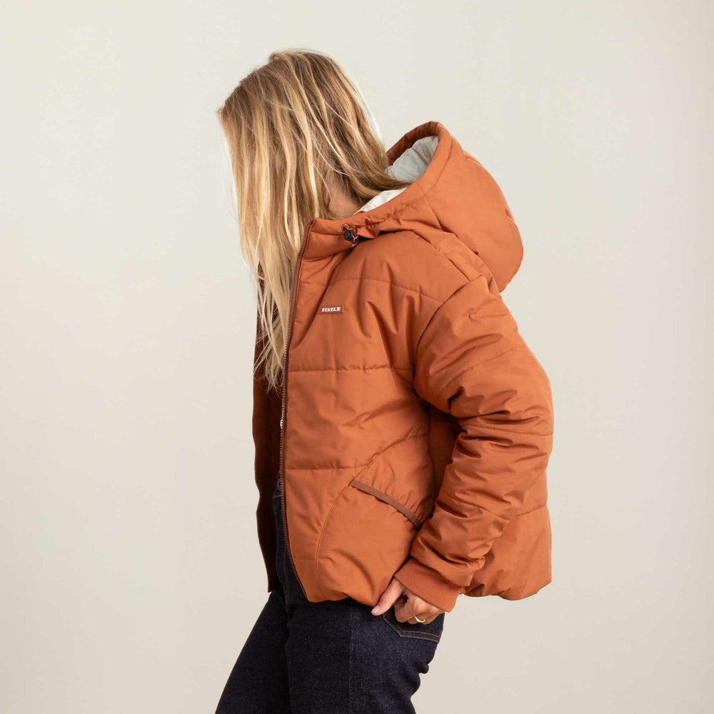 Roark Warm Puffer Jacket in Orange