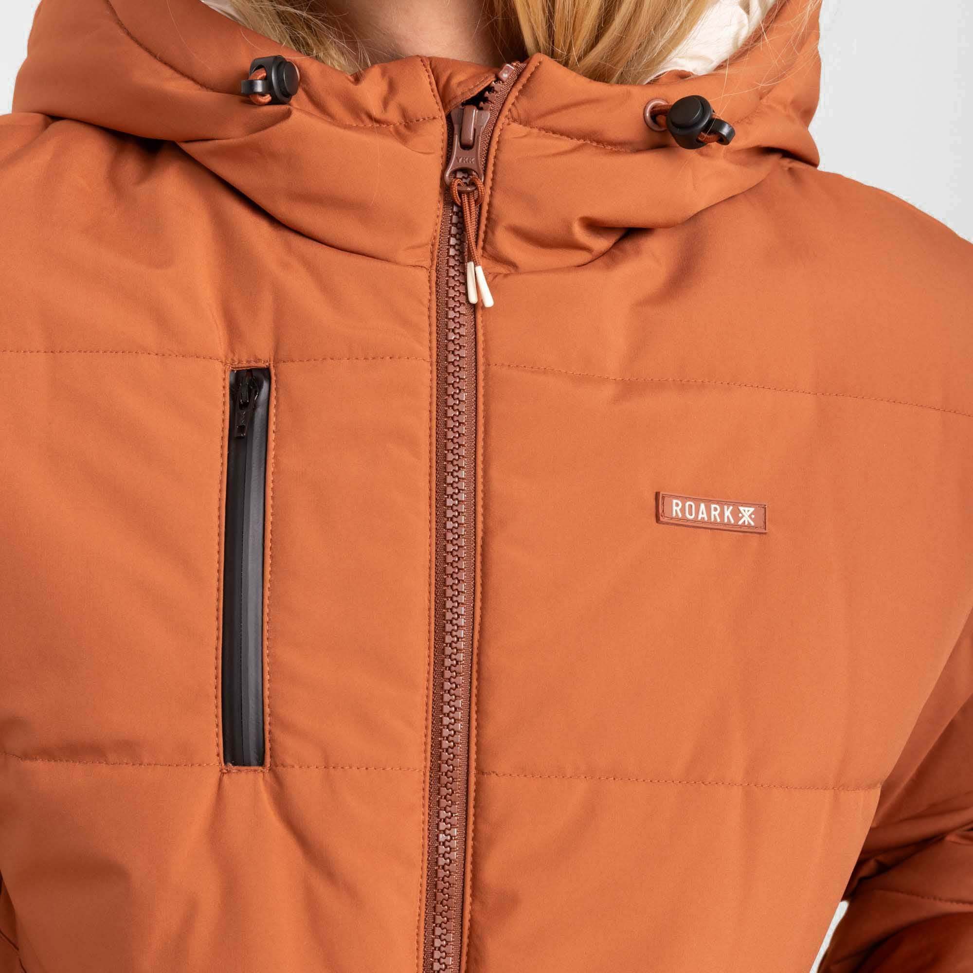 Roark Warm Puffer Jacket in Orange