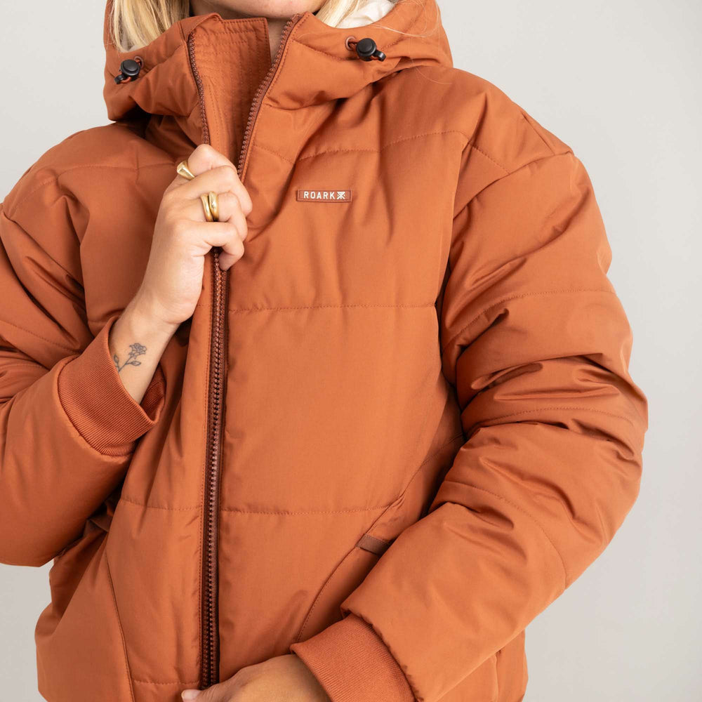 Roark Warm Puffer Jacket in Orange