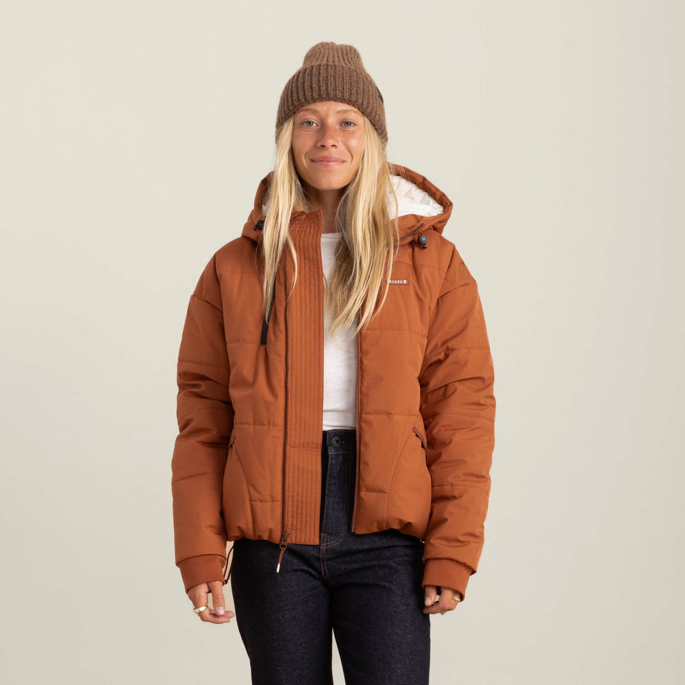 Roark Warm Puffer Jacket in Orange