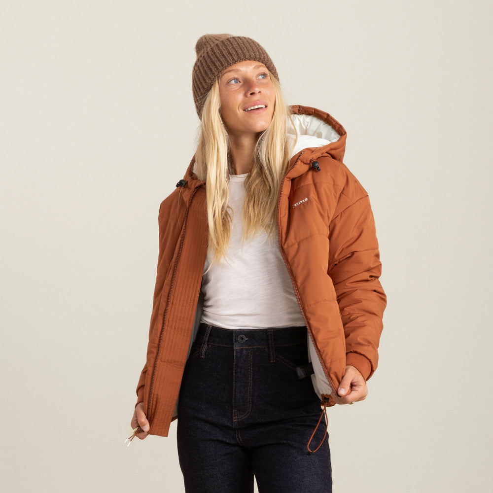 Roark Warm Puffer Jacket in Orange
