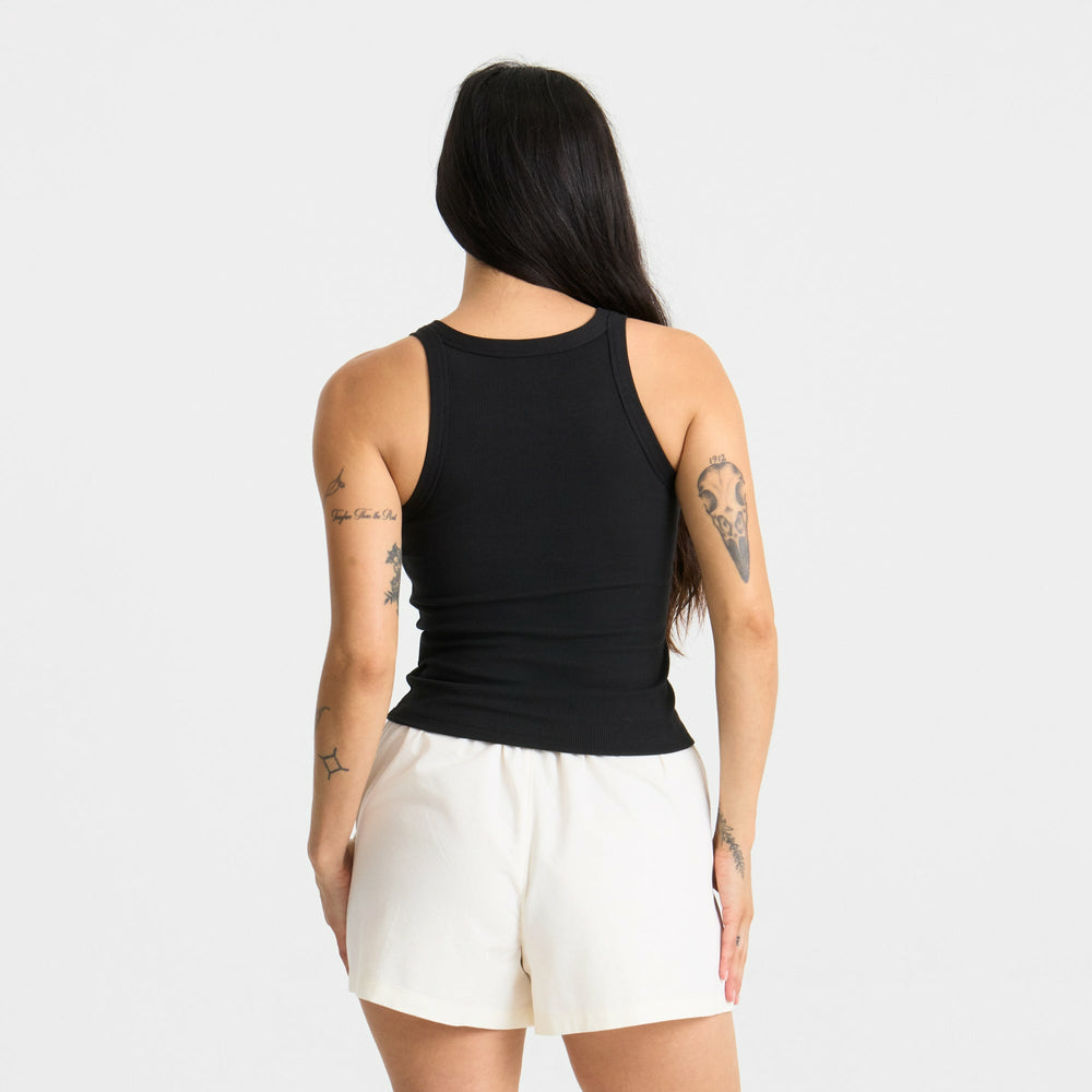 Wind Worn Tank Top in Black