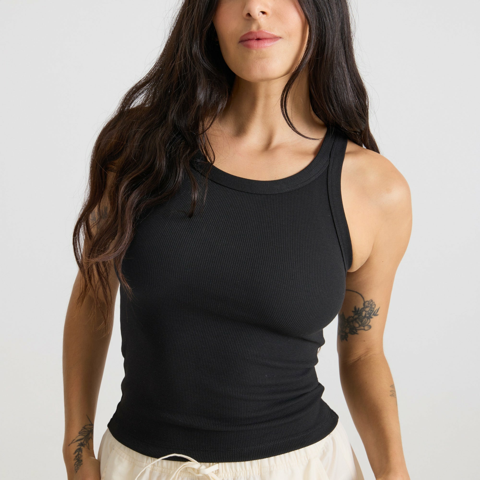 Wind Worn Tank Top in Black