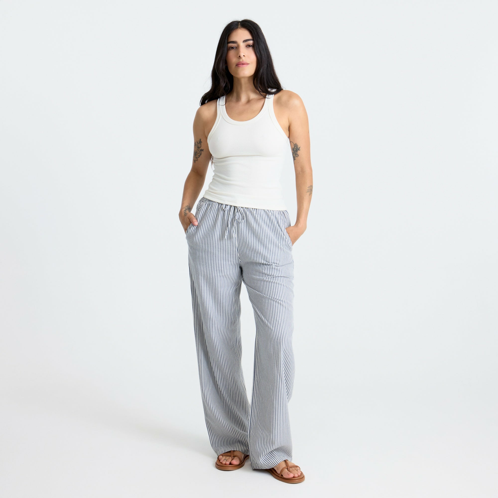 Wind Worn Tank Top in Bone