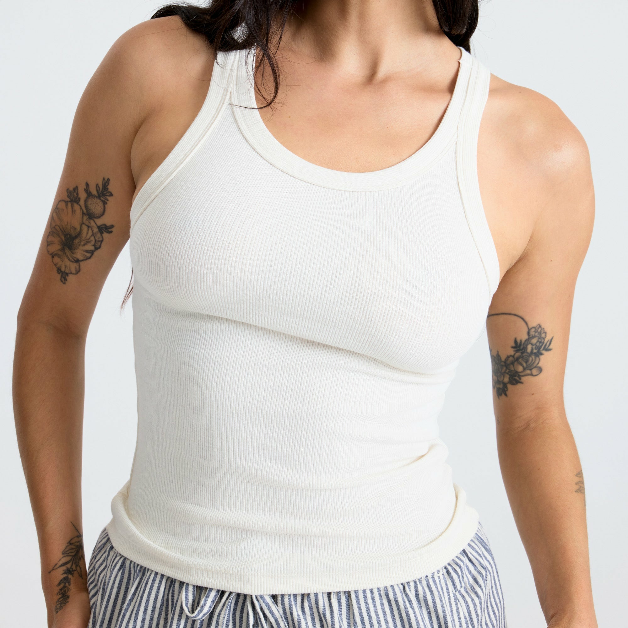 Wind Worn Tank Top in Bone