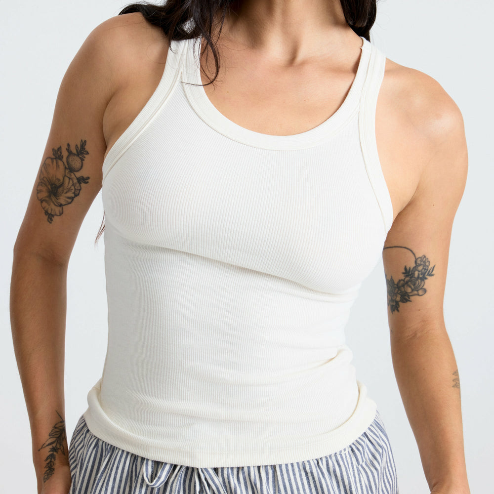 Wind Worn Tank Top in Bone