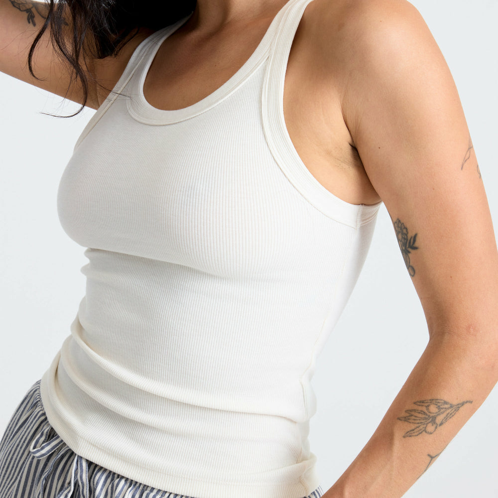 Wind Worn Tank Top in Bone