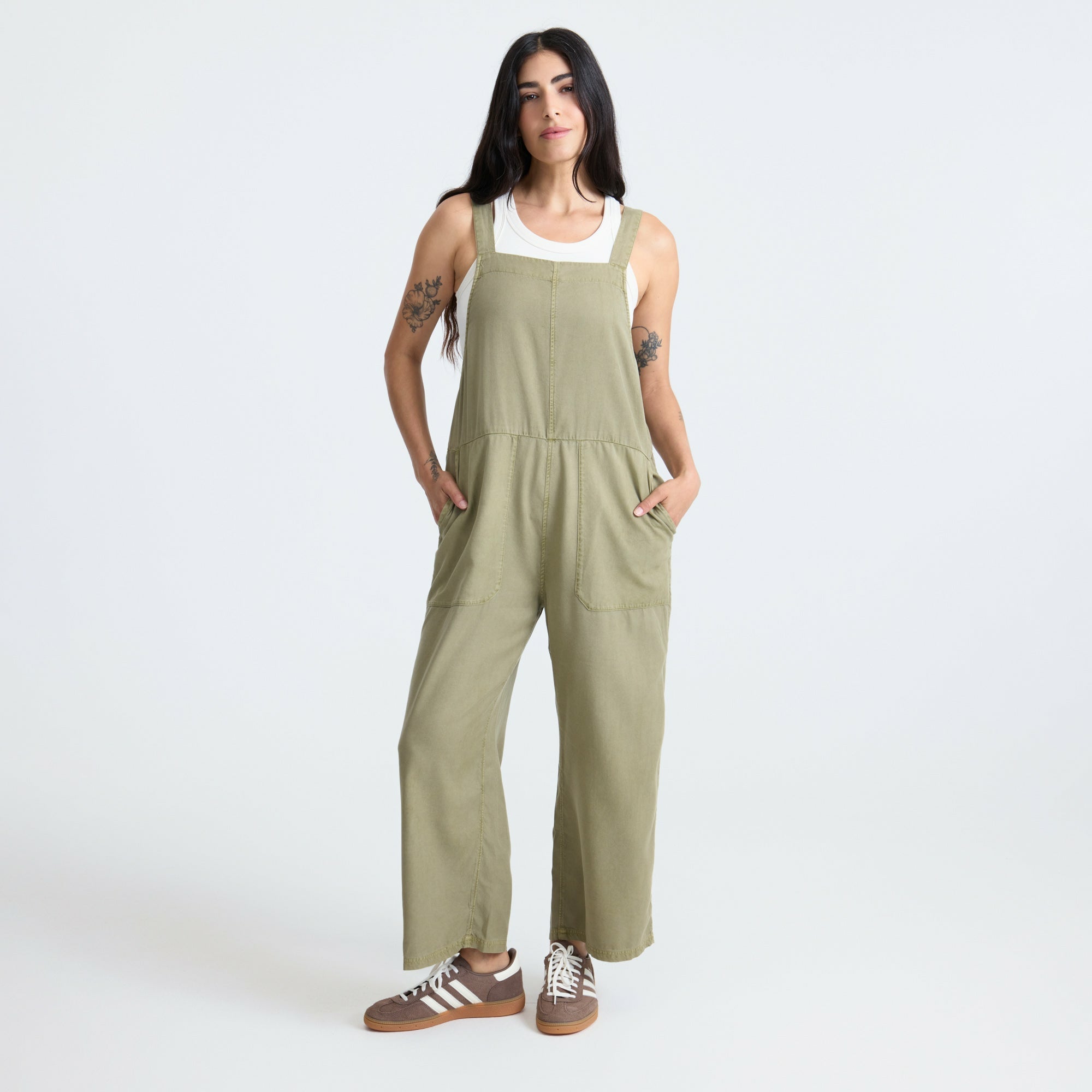 Costa Jumpsuit in Dusty Olive