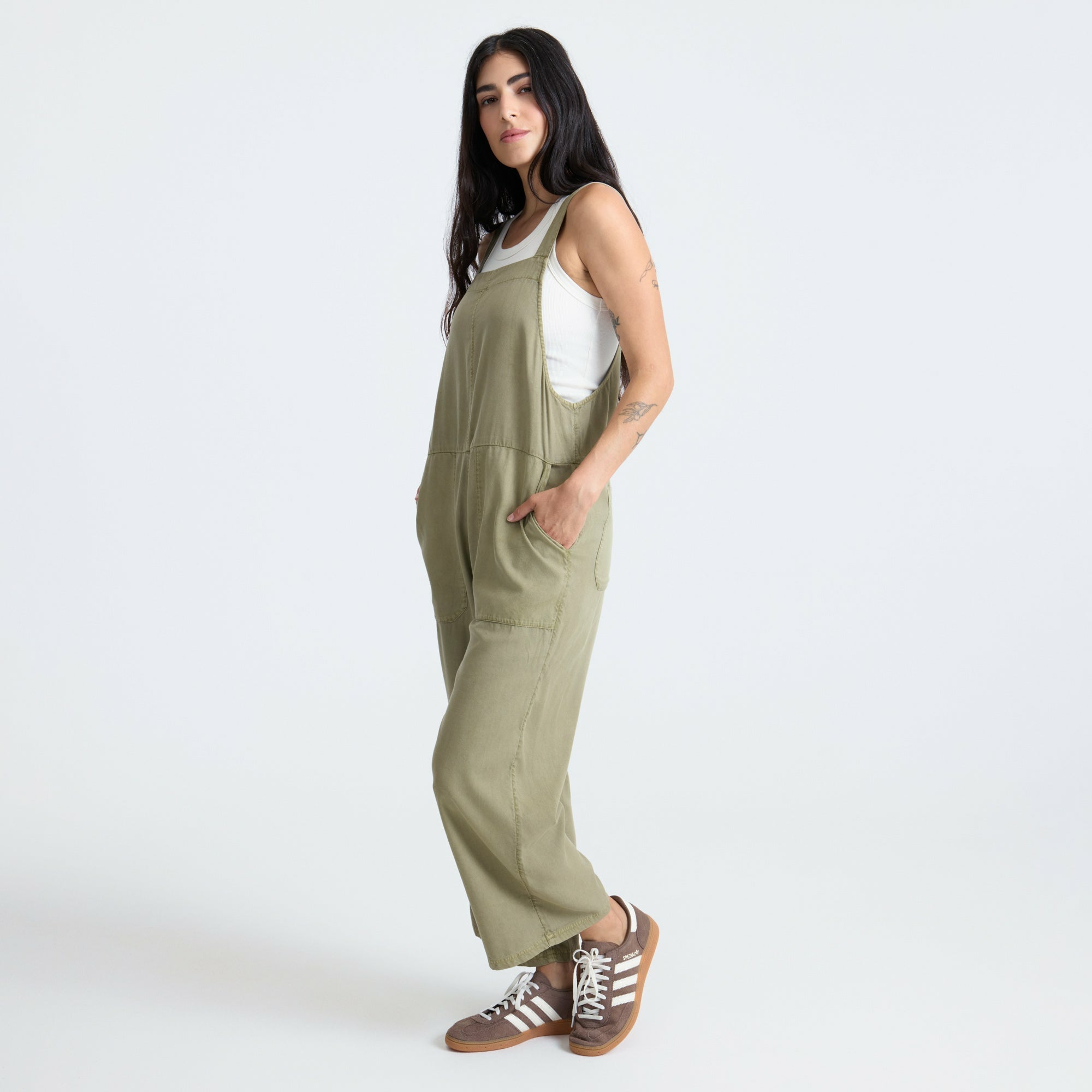 Costa Jumpsuit in Dusty Olive